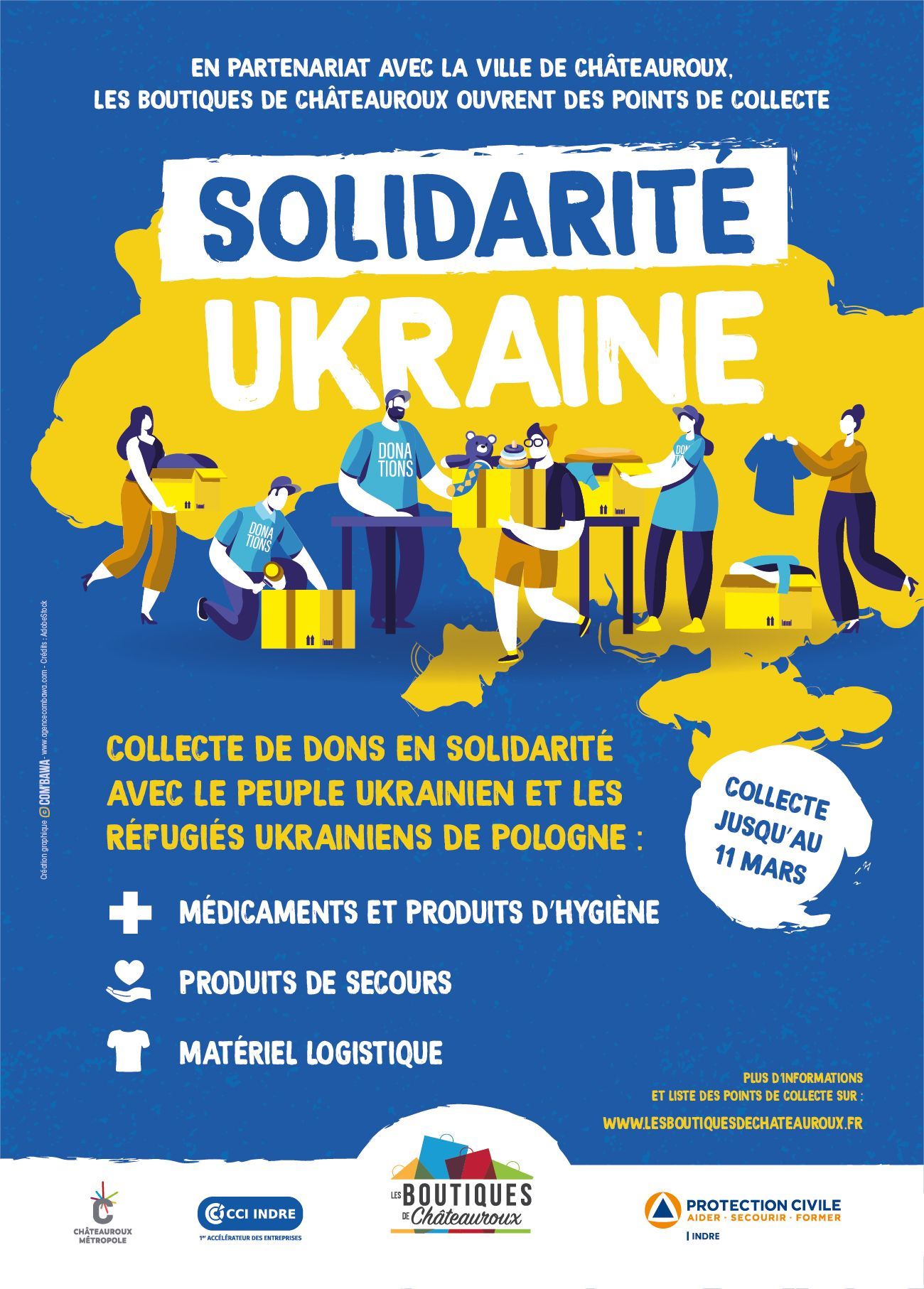 Collecte de dons pour le peuple ukrainien
